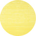 Square Machine Washable Contemporary Yellow Rug, wshcon257