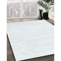 Contemporary Water Blue Modern Rug, con2580