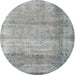 Sideview of Contemporary Silver Gray Modern Rug, con2582