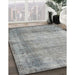 Contemporary Silver Gray Modern Rug in Family Room, con2582