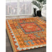 Machine Washable Contemporary Orange Red Rug in a Family Room, wshcon2584