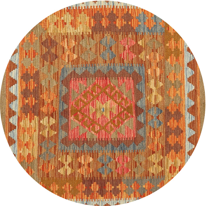 Square Machine Washable Contemporary Orange Red Rug, wshcon2584