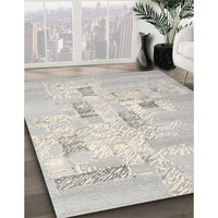 Contemporary Dark Gray Modern Rug, con2588