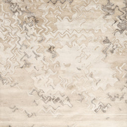 Square Contemporary Gold Modern Rug, con2589