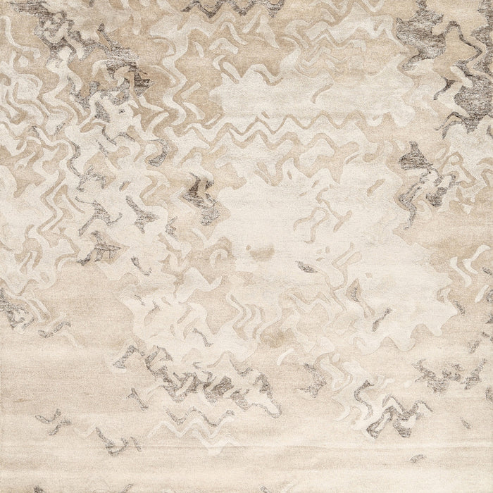 Square Contemporary Gold Modern Rug, con2589
