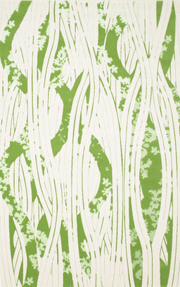 Contemporary Green Modern Rug, con258