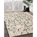 Contemporary Camel Brown Solid Rug in Family Room, con2591