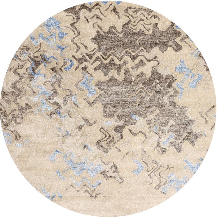 Square Machine Washable Contemporary Camel Brown Rug, wshcon2592