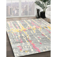 Contemporary Tan Brown Gold Modern Rug, con2595