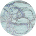 Sideview of Contemporary Powder Blue Modern Rug, con2596