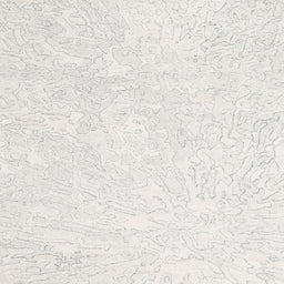 Square Contemporary Dark White Beige Solid Rug, con2598