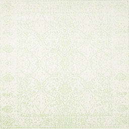 Square Contemporary White Gold Solid Rug, con259