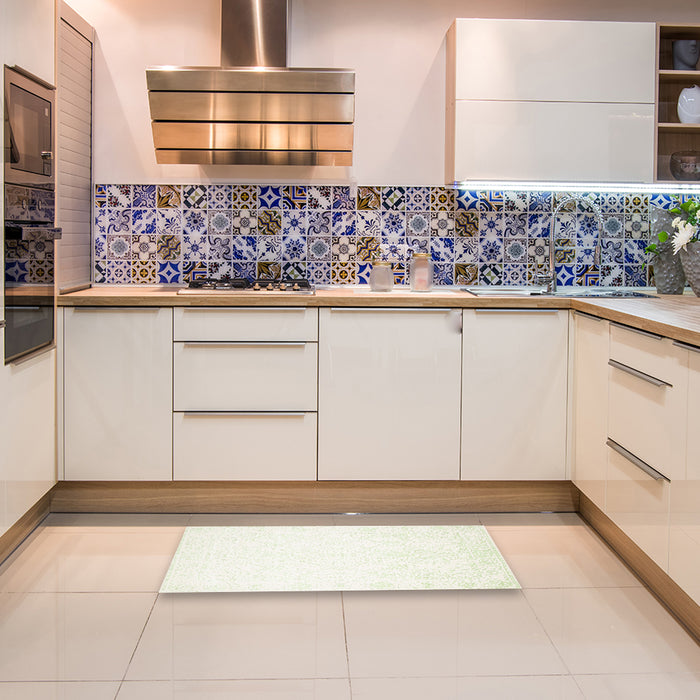 Machine Washable Contemporary White Gold Rug in a Kitchen, wshcon259