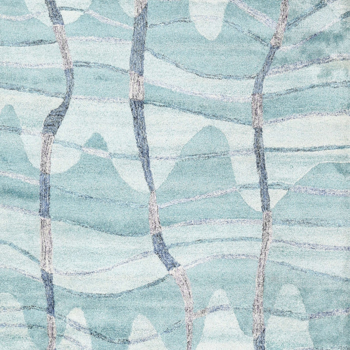 Contemporary Pale Blue Modern Rug, con2601