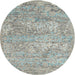 Sideview of Contemporary Silver Gray Modern Rug, con2603