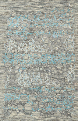 Contemporary Silver Gray Modern Rug, con2603