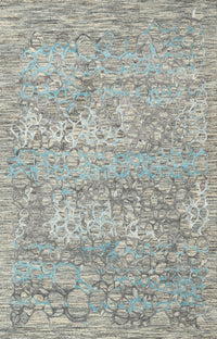 Machine Washable Contemporary Silver Gray Rug, wshcon2603