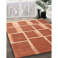 Contemporary Orange Red Modern Rug, con2604