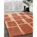 Machine Washable Contemporary Orange Red Rug in a Family Room, wshcon2604