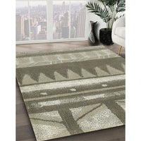 Contemporary Sage Green Modern Rug, con2607