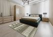 Machine Washable Contemporary Sage Green Rug in a Bedroom, wshcon2607