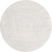 Sideview of Contemporary Dark White Beige Solid Rug, con2608