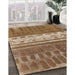 Contemporary Saddle Brown Southwestern Rug in Family Room, con2609