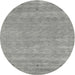 Sideview of Contemporary Dark Gray Modern Rug, con2610