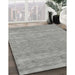 Contemporary Dark Gray Modern Rug in Family Room, con2610