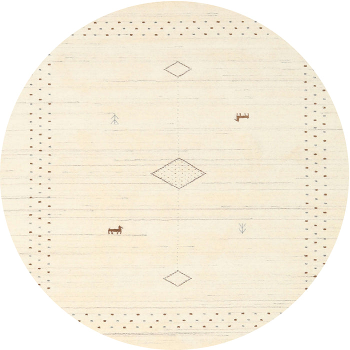 Square Machine Washable Contemporary Peach Beige Rug, wshcon2611