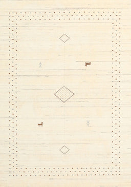 Contemporary Peach Beige Solid Rug, con2611