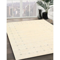 Contemporary Navajo White Gold Solid Rug, con2612