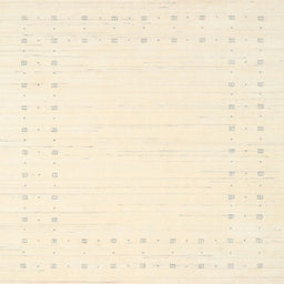 Sideview of Machine Washable Contemporary Navajo White Rug, wshcon2612