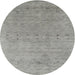 Square Machine Washable Contemporary Dark Gray Rug, wshcon2613