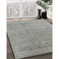 Contemporary Dark Gray Modern Rug, con2613