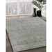 Contemporary Dark Gray Modern Rug in Family Room, con2613