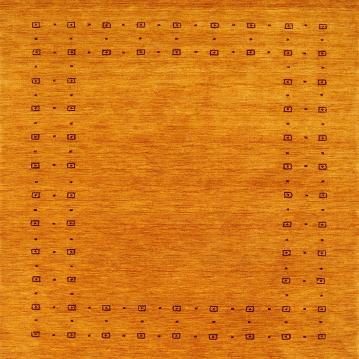 Square Contemporary Orange Red Modern Rug, con2614