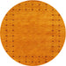 Sideview of Contemporary Orange Red Modern Rug, con2614