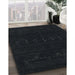 Contemporary Gunmetal Green Modern Rug in Family Room, con2615