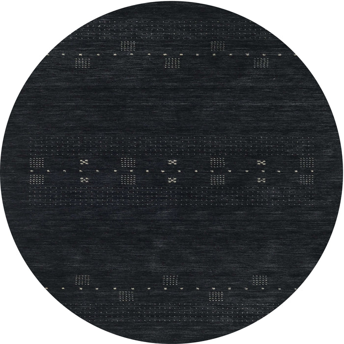 Square Machine Washable Contemporary Gunmetal Green Rug, wshcon2615