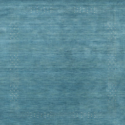 Sideview of Machine Washable Contemporary Macaw Blue Green Rug, wshcon2616