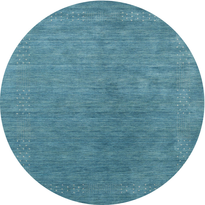 Square Machine Washable Contemporary Macaw Blue Green Rug, wshcon2616