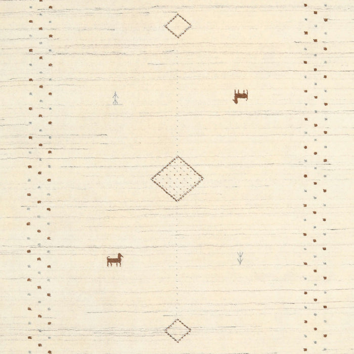 Contemporary Navajo White Gold Solid Rug, con2617