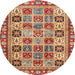 Sideview of Contemporary Red Southwestern Rug, con2622