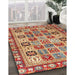 Contemporary Red Southwestern Rug in Family Room, con2622