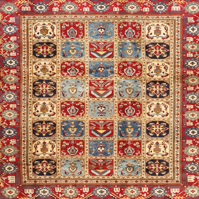 Square Contemporary Red Southwestern Rug, con2622