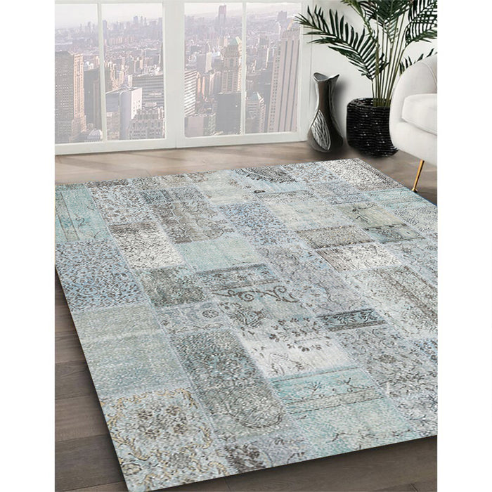 Machine Washable Contemporary Gunmetal Gray Rug in a Family Room, wshcon2623