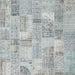 Square Contemporary Gunmetal Gray Patchwork Rug, con2623