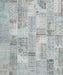 Contemporary Gunmetal Gray Patchwork Rug, con2623