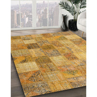 Contemporary Sedona Brown Patchwork Rug, con2624